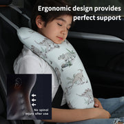 Kids Car Seat Neck Pillow Travel Cushion Adjustable Shoulder Pad Polyester Fiber