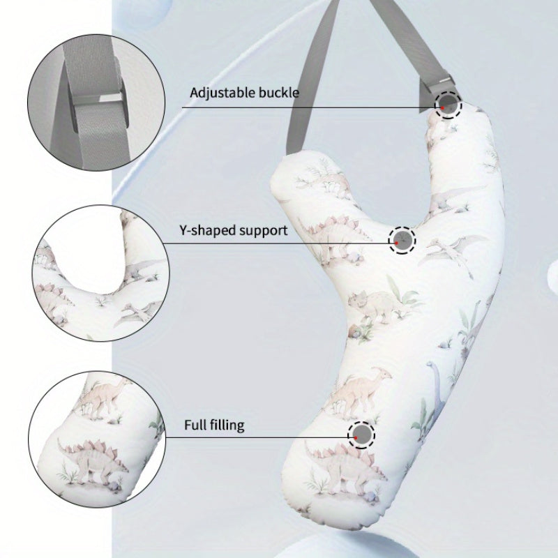 Kids Car Seat Neck Pillow Travel Cushion Adjustable Shoulder Pad Polyester Fiber