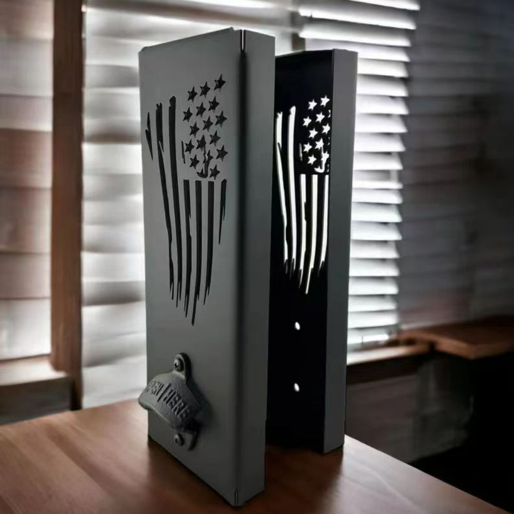 2-in-1 Wall Mount Can Cooler Dispenser with Bottle Opener Holds Multiple Cans Ergonomic Design