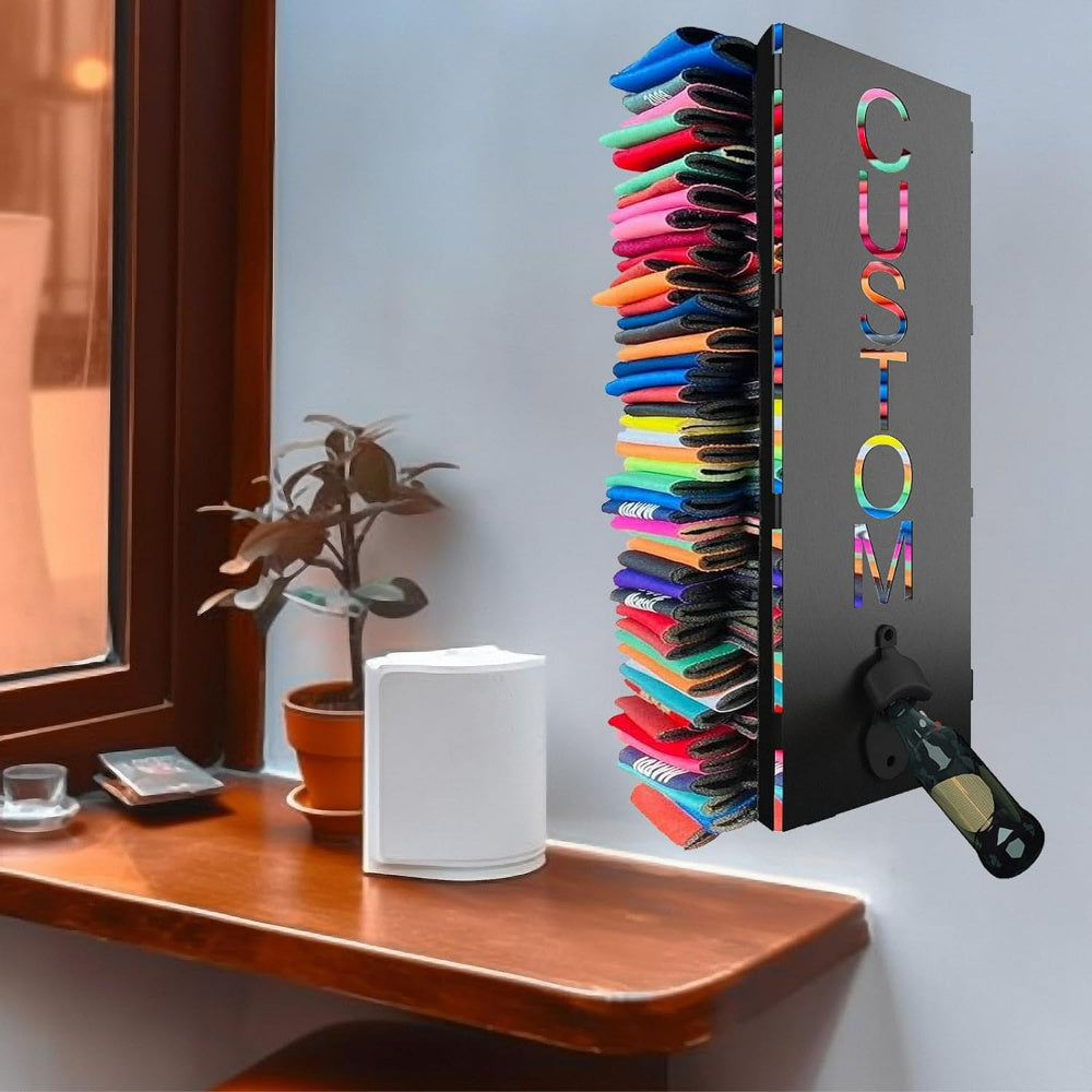 2-in-1 Wall Mount Can Cooler Dispenser with Bottle Opener Holds Multiple Cans Ergonomic Design