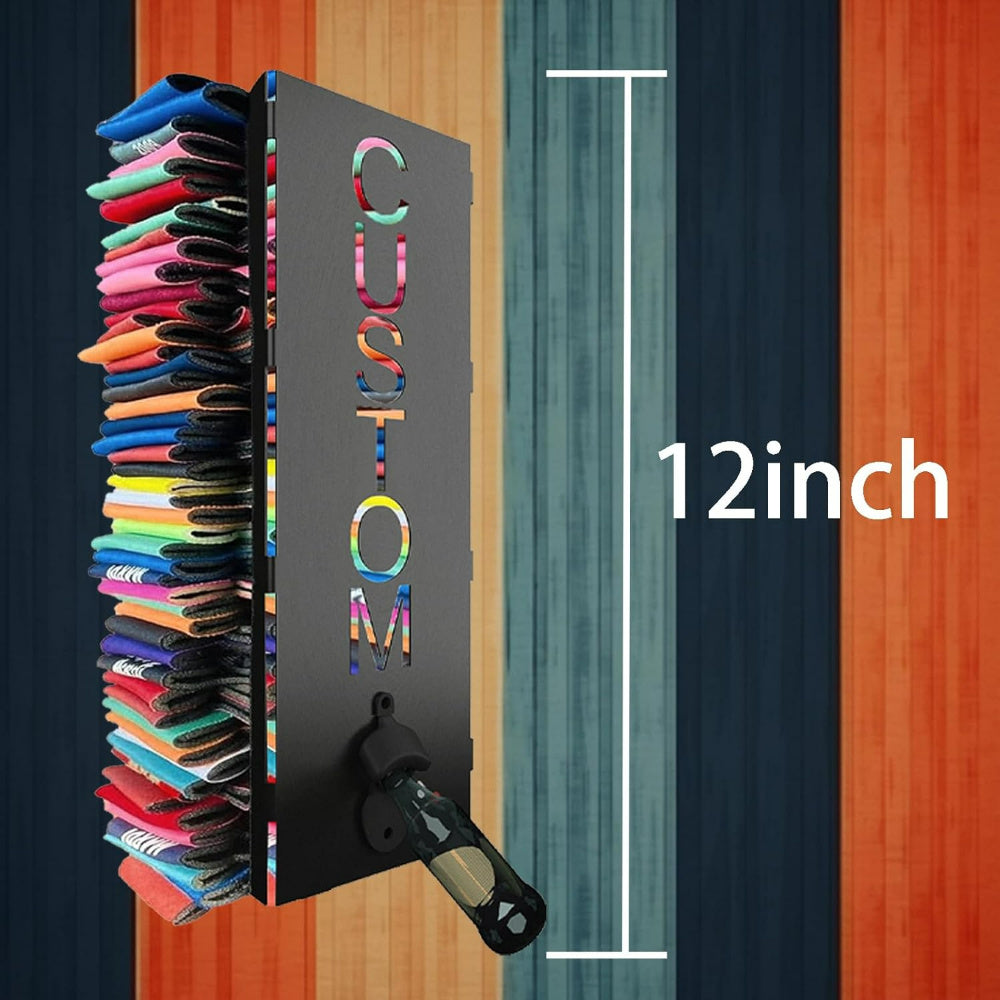 2-in-1 Wall Mount Can Cooler Dispenser with Bottle Opener Holds Multiple Cans Ergonomic Design