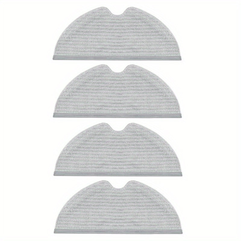Set of 4 Microfiber Mop Pads for Robot Vacuums, Durable Floor Cleaning Accessories