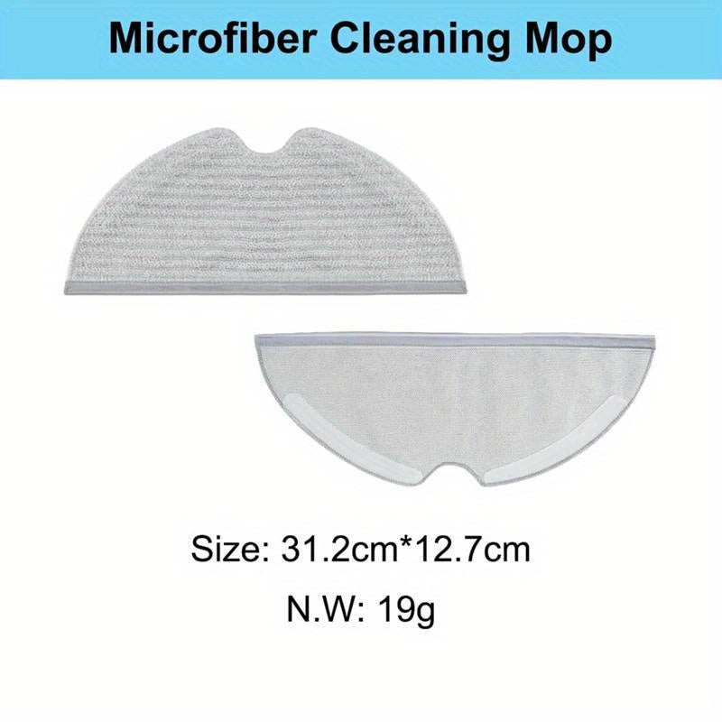 Set of 4 Microfiber Mop Pads for Robot Vacuums, Durable Floor Cleaning Accessories
