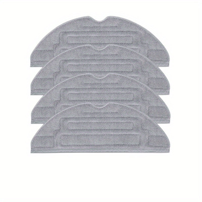 Set of 4 Microfiber Mop Cloths for Robotic Vacuum Cleaner Double Vibration Pads