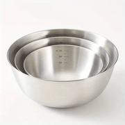 3-Piece Stainless Steel Mixing Bowls Set for Salads Noodles Soups and Food Storage