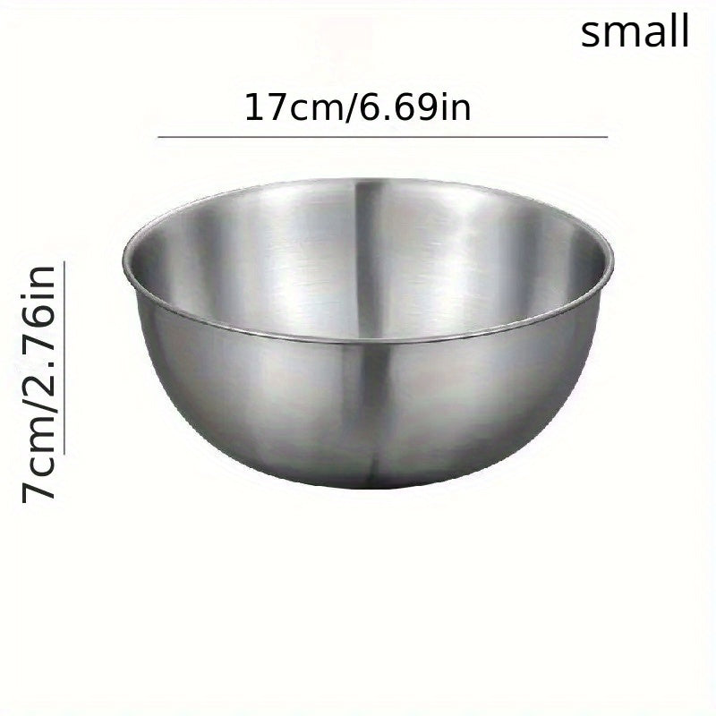 3-Piece Stainless Steel Mixing Bowls Set for Salads Noodles Soups and Food Storage