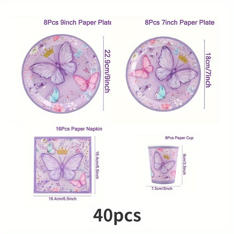 40-Donali Qushloq Bir foydalaniladigan stol to'plami partiyalar va yig'ilishlar uchun