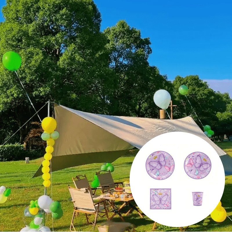 40-Donali Qushloq Bir foydalaniladigan stol to'plami partiyalar va yig'ilishlar uchun