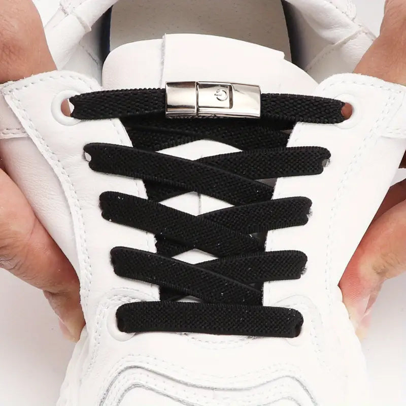 Adjustable Elastic Shoelaces for Men and Women – Metal Buckles, Sports and Casual