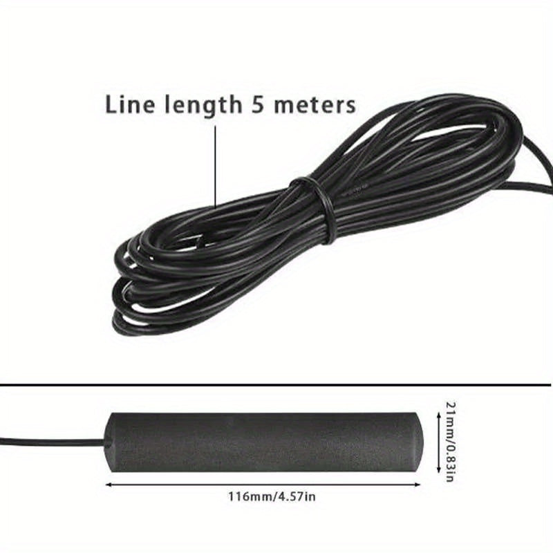 Universal Car Radio FM Signal Booster Antenna 5m Battery-Free Automotive Accessory