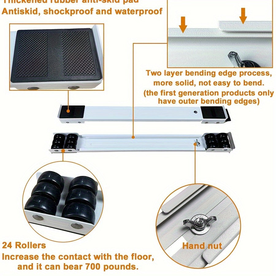 Rodillos de metal de alta resistencia para electrodomésticos para lavadoras, secadoras, refrigeradores, muebles, en color blanco