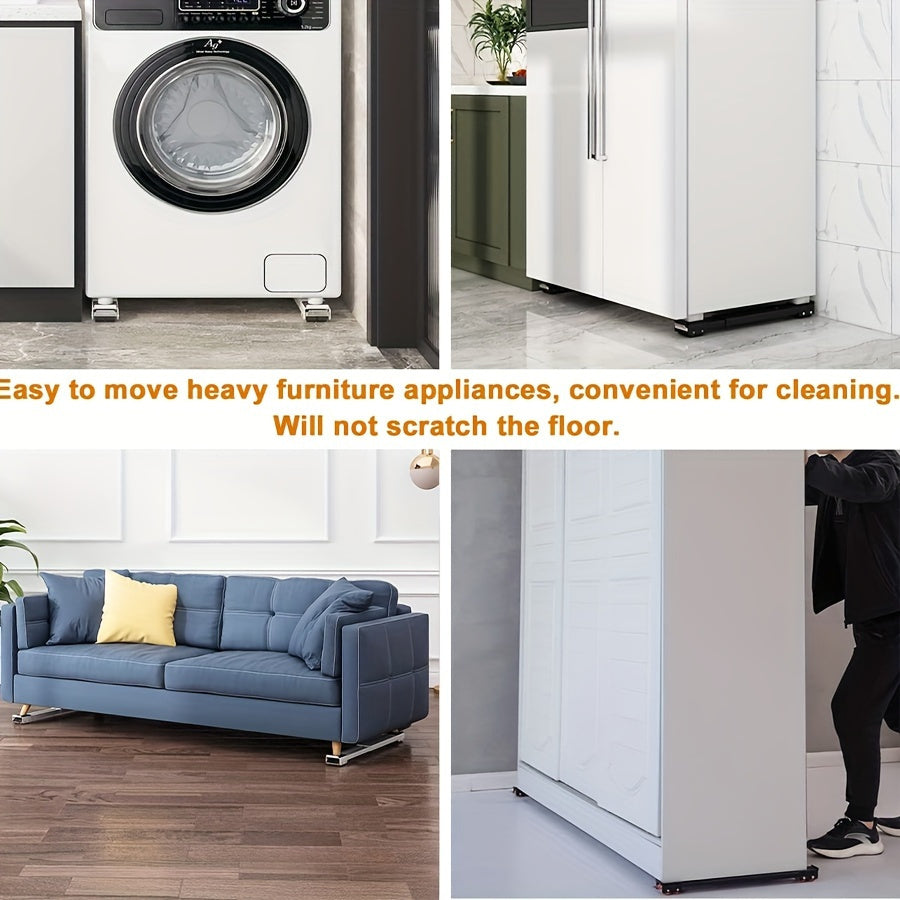 Rodillos de metal de alta resistencia para electrodomésticos para lavadoras, secadoras, refrigeradores, muebles, en color blanco