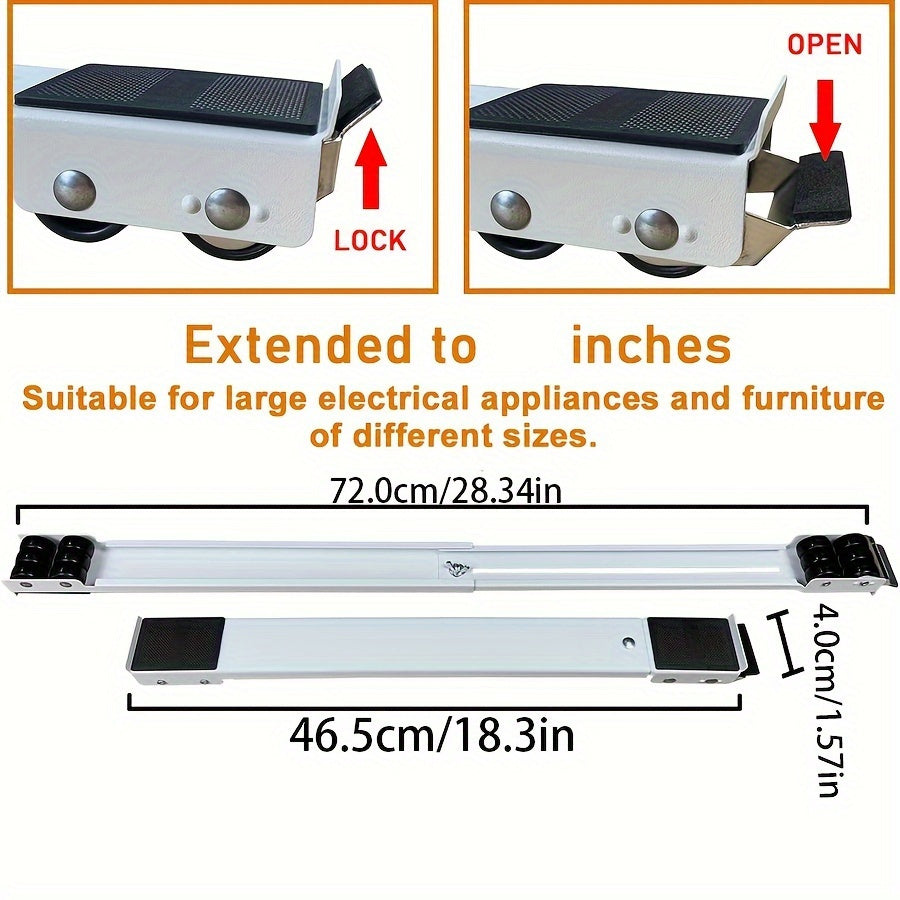 Rodillos de metal de alta resistencia para electrodomésticos para lavadoras, secadoras, refrigeradores, muebles, en color blanco