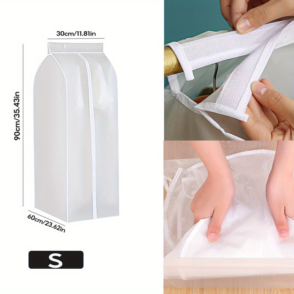 [Eng yaxshi tanlov] Keng kiyim sumkasi, zip va sehrli lenta bilan - kostyumlar, palto va boshqa narsalar uchun takomillashtirilgan shkaf tashkilotchisi, changdan himoyalangan dizayn bilan