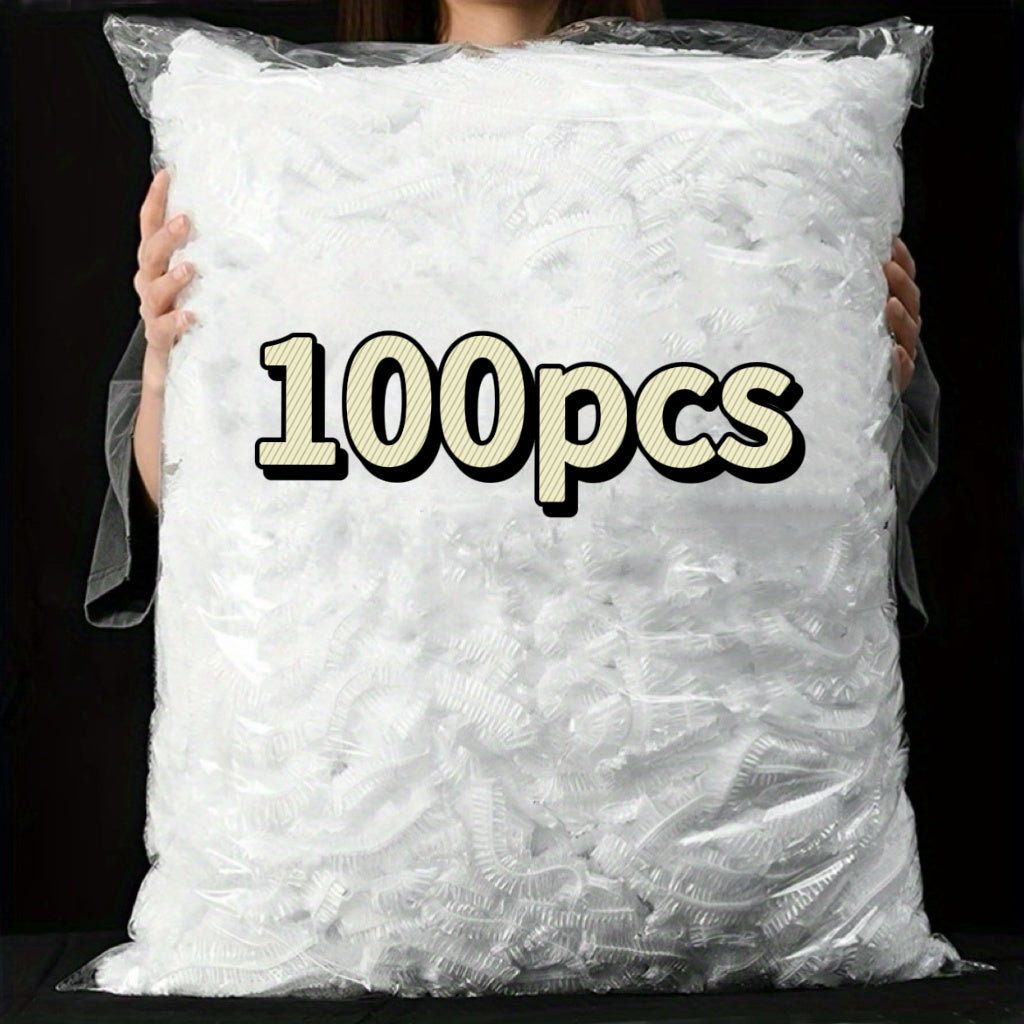 100pcs Food Grade PE Film Bags Disposable Bowl Sealers for Kitchen Food Storage