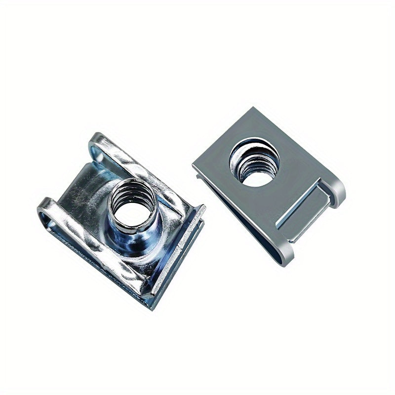 10 dona po'lat U-tipi kliplar, vintli yong'oq bilan, avtomobillar, mototsikllar, ATVlar uchun