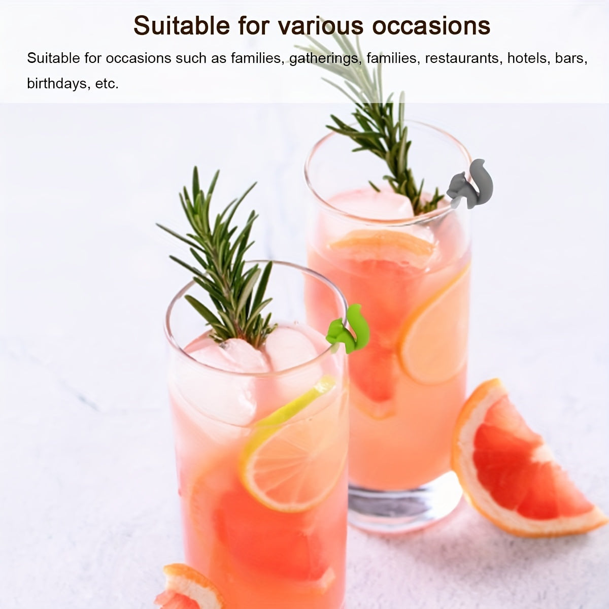 Set of 5 Squirrel-Shaped Silicone Tea Bag Holders for Cups and Mugs