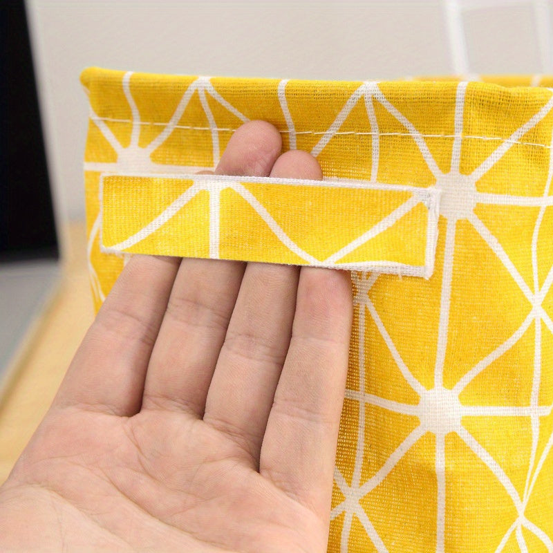 Foldable Waterproof Fabric Storage Basket for Cosmetics and Desktop Organization