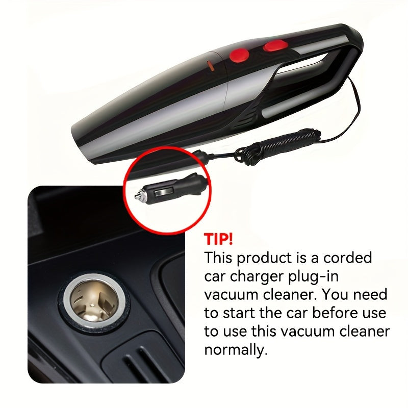 Car Vacuum Cleaner 12V DC Wet Dry Portable with Large Dust Cup