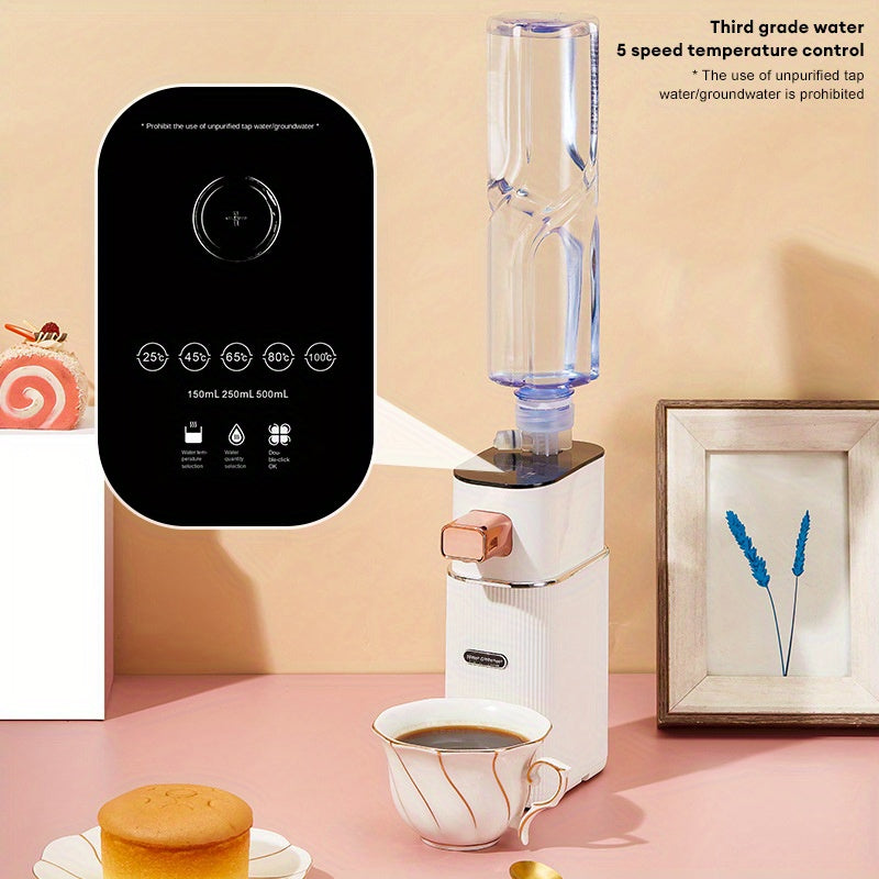 Портативный мгновенный водонагреватель с европейской вилкой, быстрая 3-секундная нагрев, регулируемая температура, мини-настольный нагреватель для офиса, путешествий, чая, кофе, молока