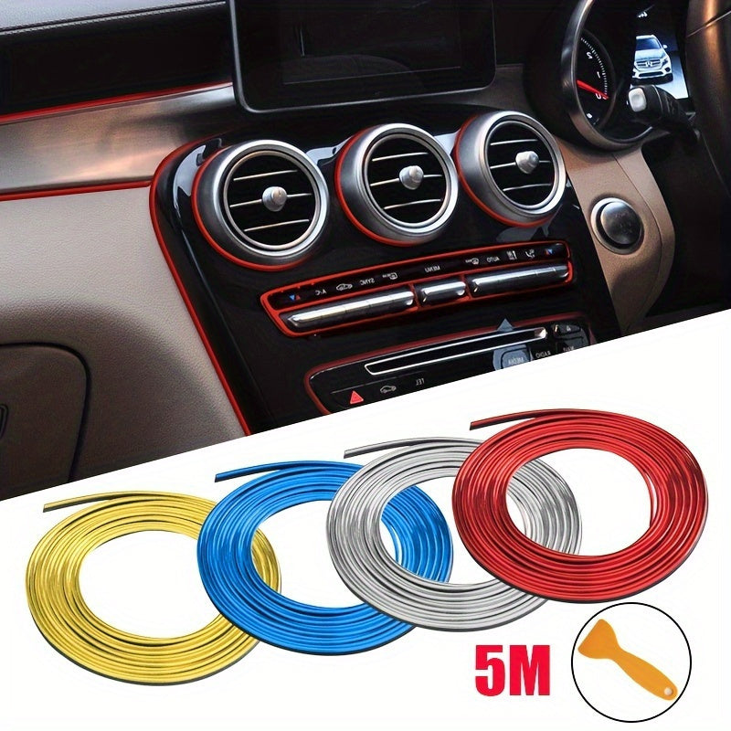 Universal Car Interior Decorative Flexible Strip 5m Mold Cover Dash Door