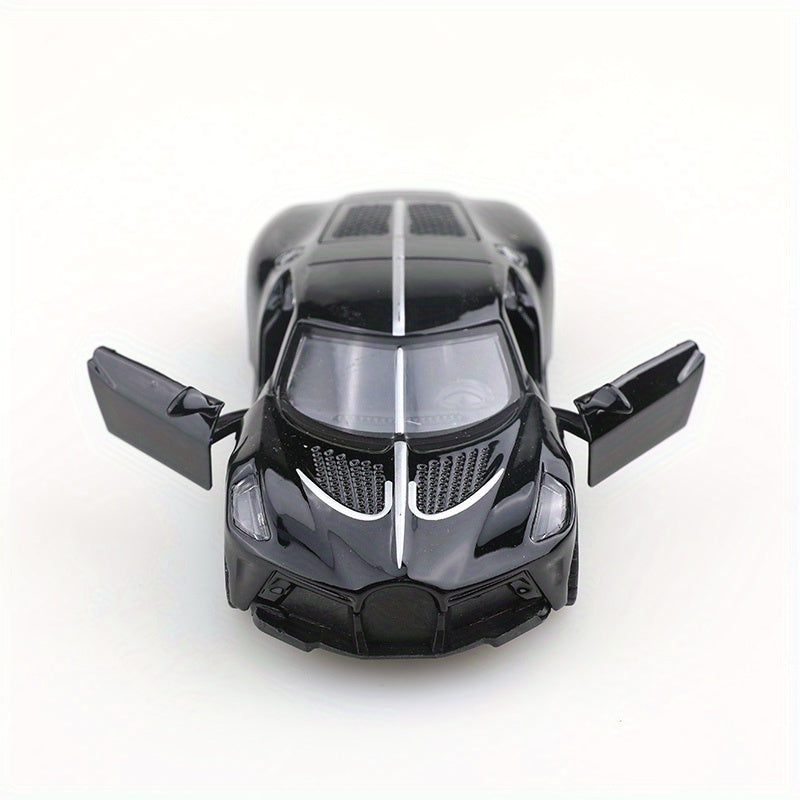 Модель гоночной машины из литого сплава - стильное и детализированное моделирование с спойлером и выхлопными трубками, идеальный подарок для автолюбителей, домашний декор и комнаты для мальчиков|Модель в стиле гонок|Комбинация пластика и металла