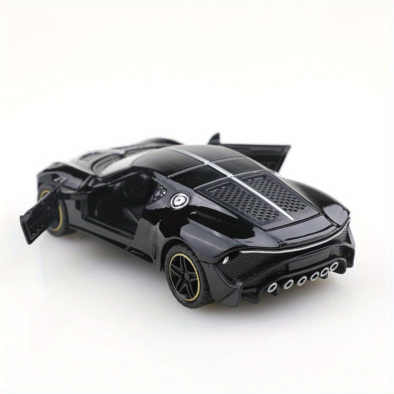 Die-Cast Alloy Racing Car Model with Spoiler and Exhaust Tips for Auto Enthusiasts and Home Decor