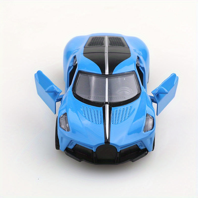 Die-Cast Alloy Racing Car Model with Spoiler and Exhaust Tips for Auto Enthusiasts and Home Decor
