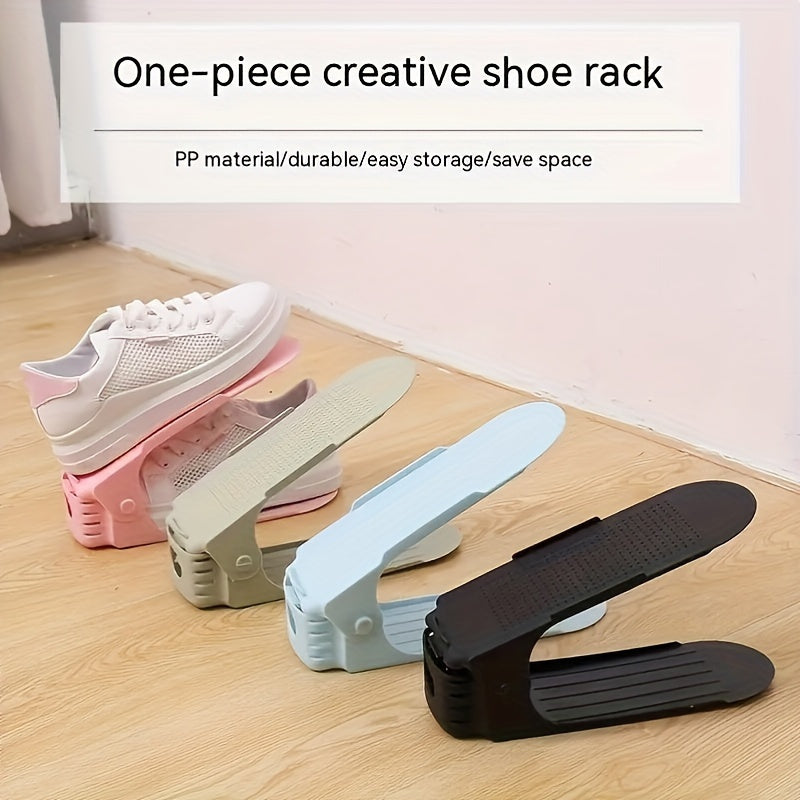 Adjustable Plastic Shoe Rack Space Saving Organizer for Entryway Bedroom Dorm 5 Sizes