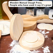 Solid Wood Dumpling Wrapper Press for Home Use 19cm by 6.5cm Dough Bun Maker