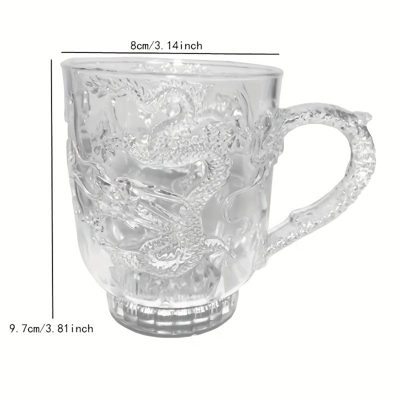 3D Embossed LED Dragon Mug Color Changing Light Sensor Coffee Beer Party Gift