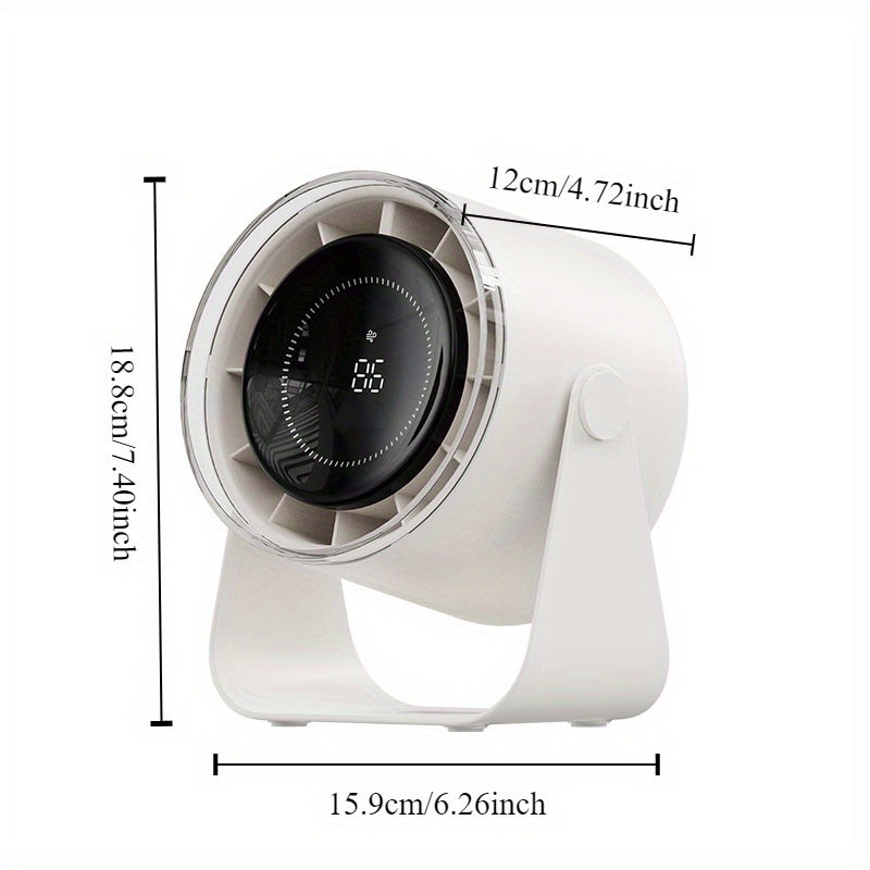 Portable USB Rechargeable Fan for Kitchen Dorm Bathroom Wall Mount