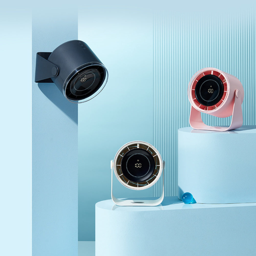 Portable USB Rechargeable Fan for Kitchen Dorm Bathroom Wall Mount