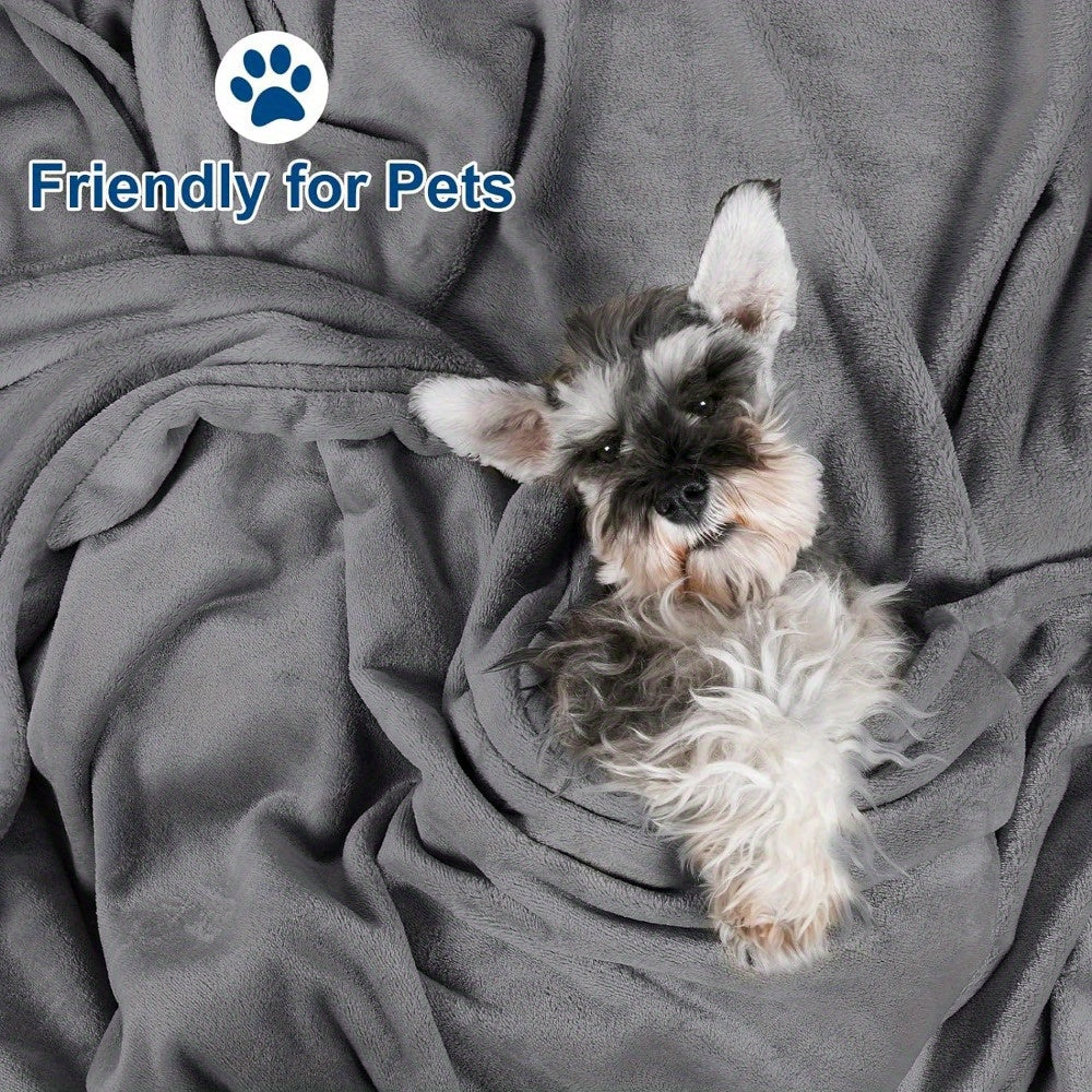 Manta reversible de poliéster con forro polar ultra suave sin pelusas para todas las estaciones, acogedora para cama, sofá y sillón