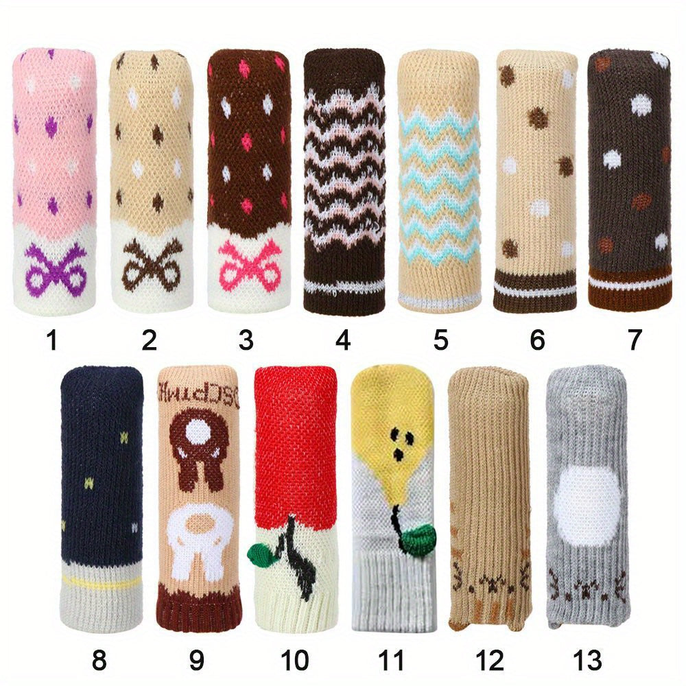 Vintage uslubidagi polni himoya qilish uchun anti-slip to'qilgan stul oyoq paypoqlari. 25mm-45mm stol va stul oyoqlari uchun mos keladi. Zipli, cho'ziluvchan dizayni bilan o'rnatish oson. Mebelni xavfsiz va jim saqlaydi.