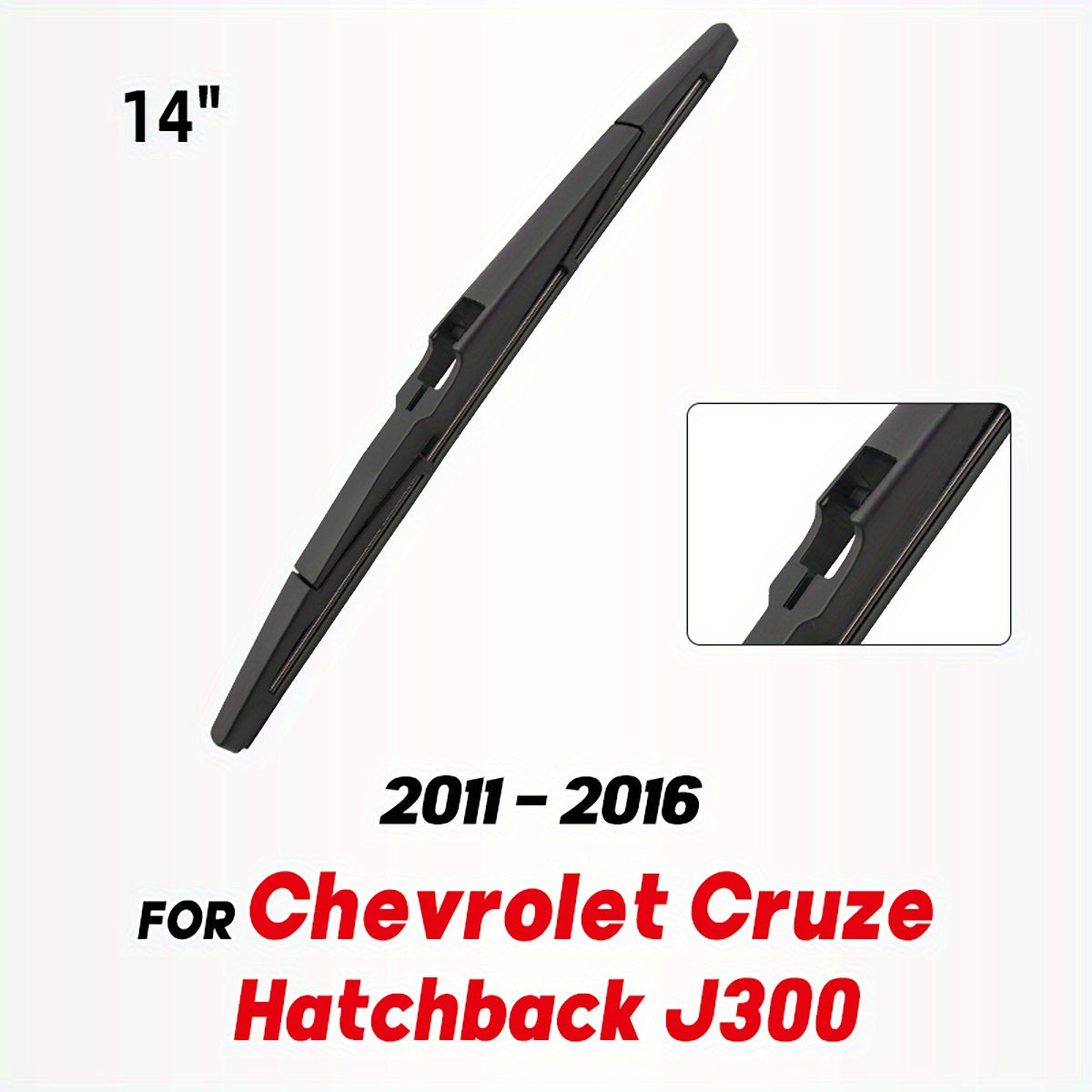 Rear Wiper Blade 35.5cm Natural Rubber Universal Bayonet for Hatchback