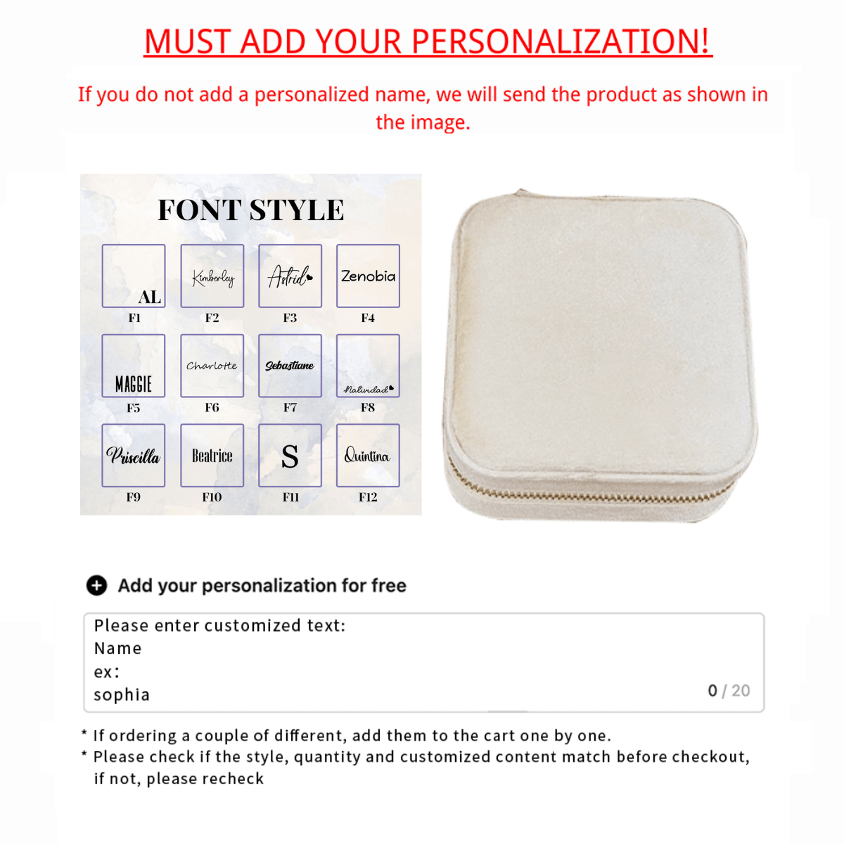 Индивидуальная бархатная шкатулка для украшений для путешествий, подарок подружкам невесты, органайзер для украшений, подарок с именем