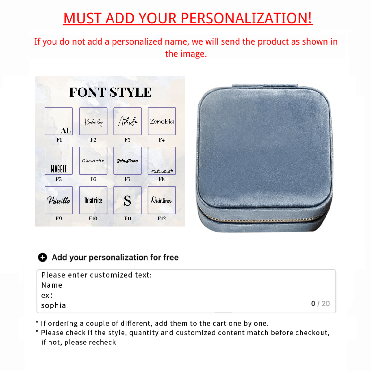 Индивидуальная бархатная шкатулка для украшений для путешествий, подарок подружкам невесты, органайзер для украшений, подарок с именем