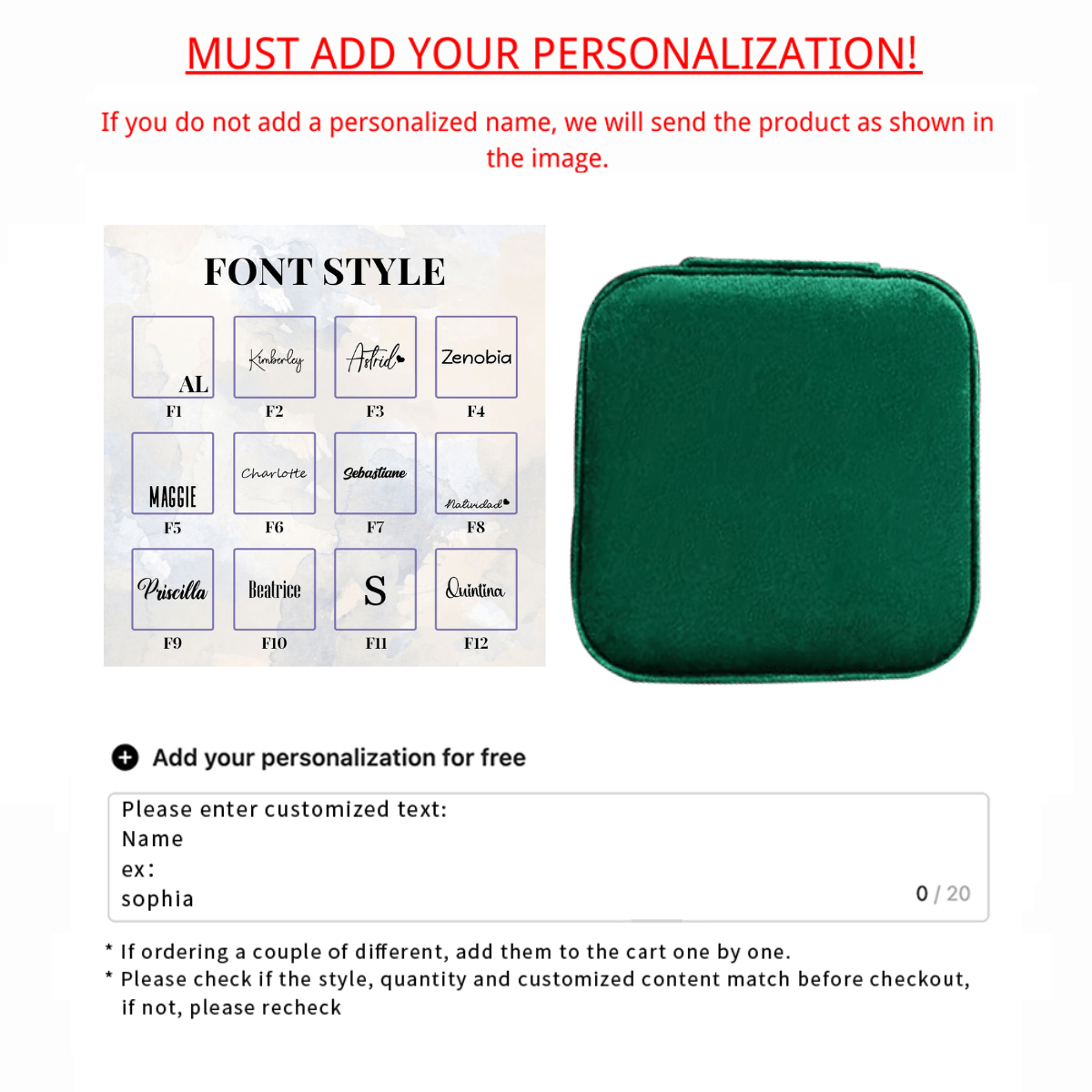 Индивидуальная бархатная шкатулка для украшений для путешествий, подарок подружкам невесты, органайзер для украшений, подарок с именем