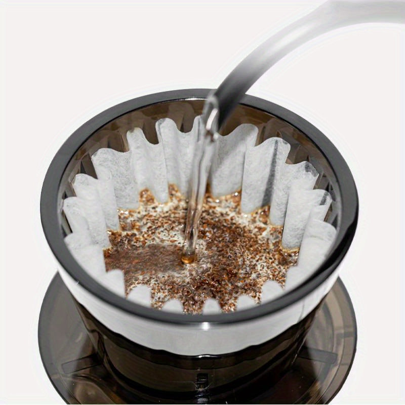 Plastic Wave-Shaped Coffee Dripper with Flat Bottom Permanent Filter