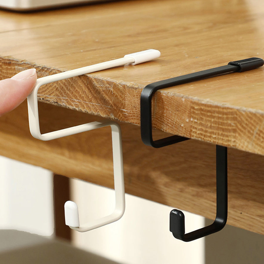 Qattiq temir stol chetigi uchun qulf, zamonaviy oq va qora stol usti tashkilotchisi, uy ofisi uchun