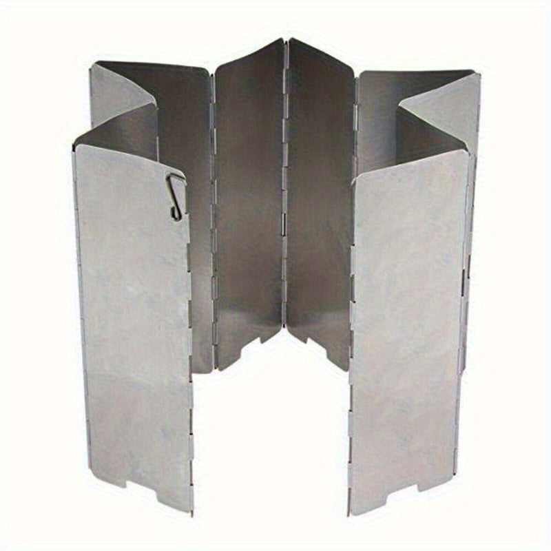 Ветрозащитное кольцо из нержавеющей стали для переносной походной плиты - 2 шт. в упаковке, складное и утолщенное для защиты газовой плиты на открытом воздухе