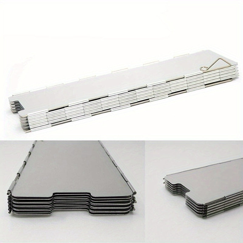 Ветрозащитное кольцо из нержавеющей стали для переносной походной плиты - 2 шт. в упаковке, складное и утолщенное для защиты газовой плиты на открытом воздухе