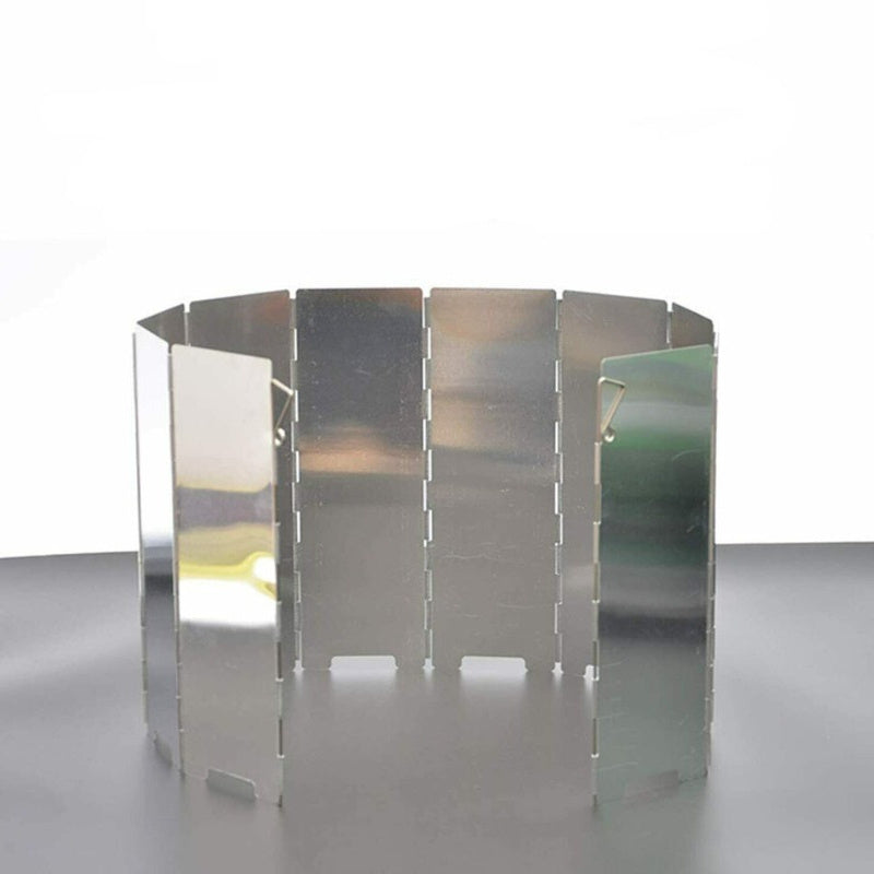 Ветрозащитное кольцо из нержавеющей стали для переносной походной плиты - 2 шт. в упаковке, складное и утолщенное для защиты газовой плиты на открытом воздухе