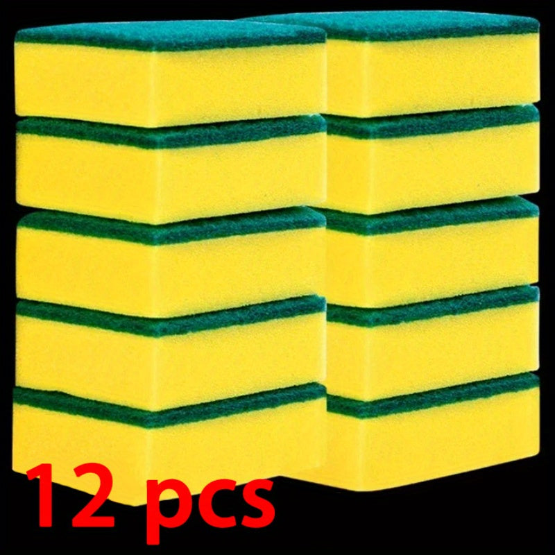 Mustahkam oshxona tozalash g'ildiraklari - Yuqori singdiruvchan, idishlar, qozonlar va ish yuzalari uchun yog' va zangga qarshi samarali - Yaxshi boshqarish uchun scrubbing tolalari bilan kuchli ikki qatlamli dizayn