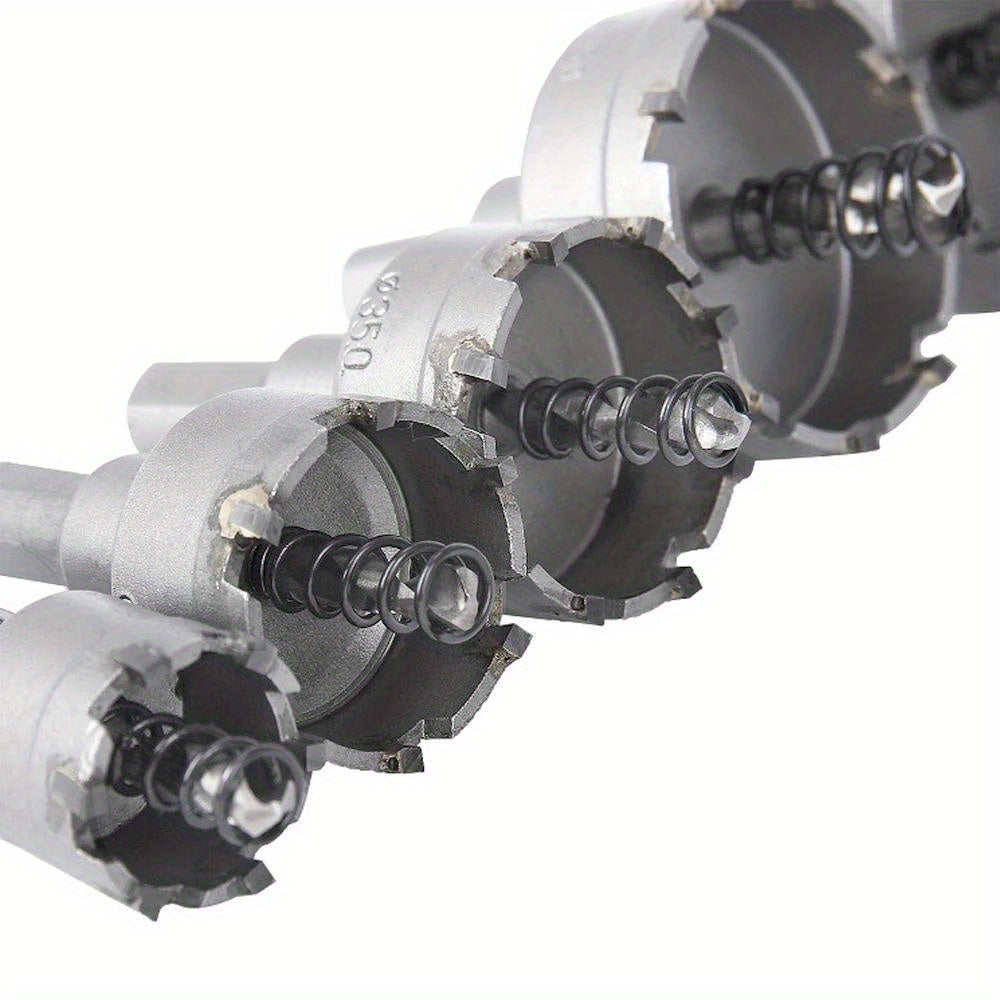 12-Piece Alloy Hole Saw Set for Metal Drilling 15-50mm with Carbide Tips