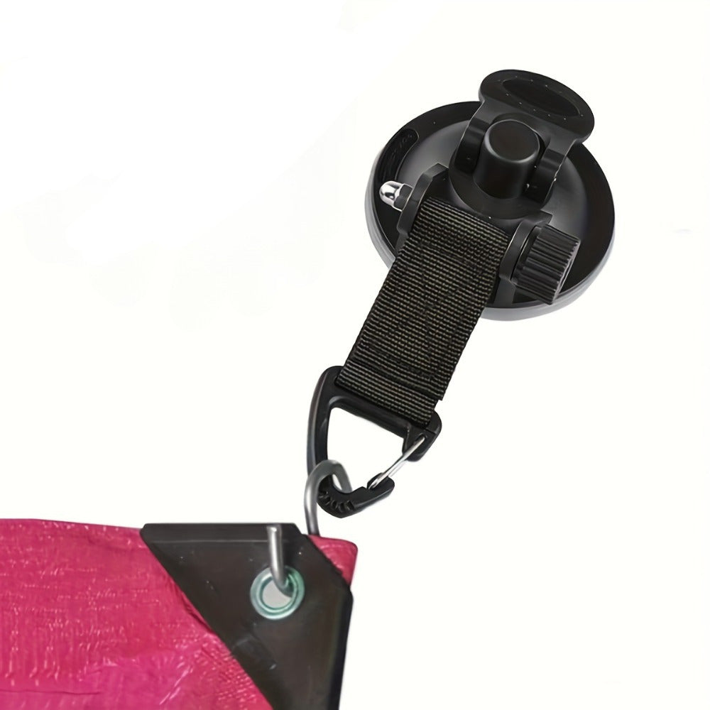 4Pcs Heavy Duty Suction Cups With Clips Camping Tie Down Tarp Accessory