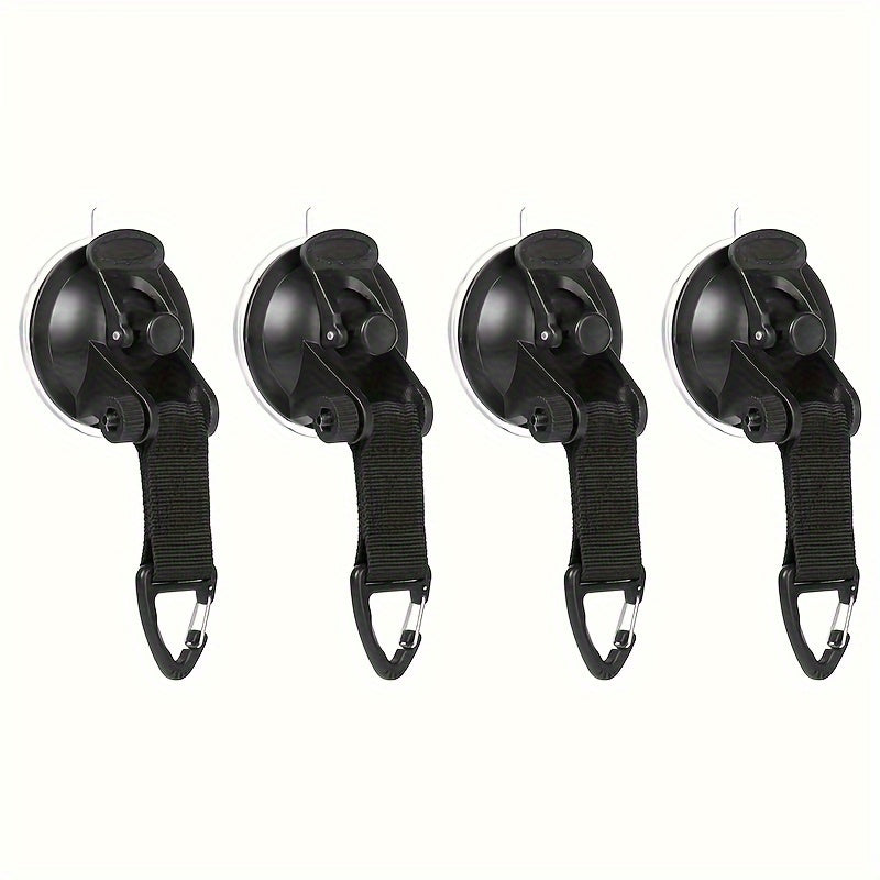 4Pcs Heavy Duty Suction Cups With Clips Camping Tie Down Tarp Accessory