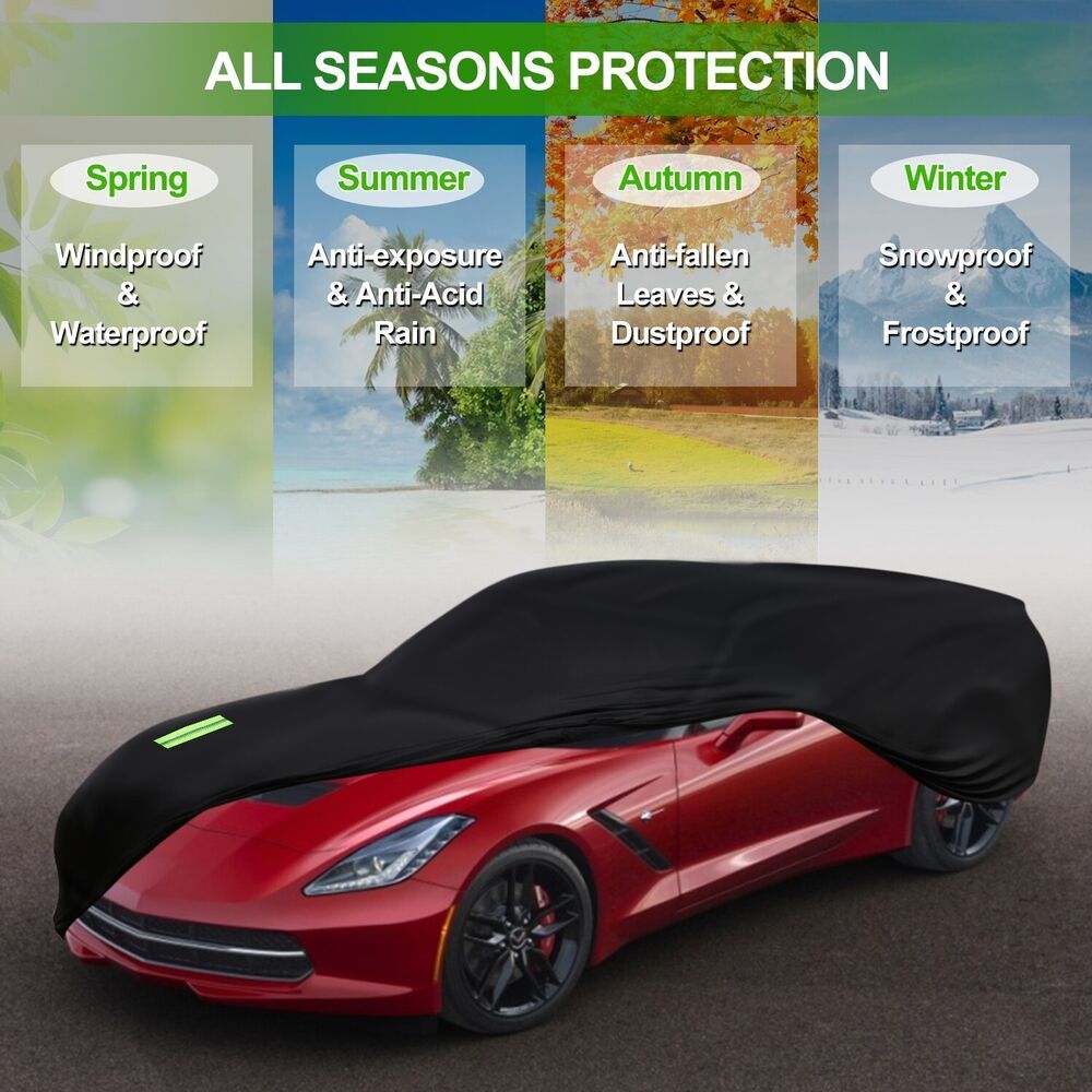 Car Cover For Corvette C3-C5 2004-2007 UV-Resistant Anti-Scratch Polyester