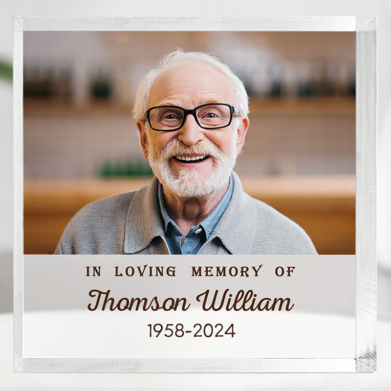 Квадратная акриловая мемориальная табличка для ушедших близких, персонализированная памятная вещь